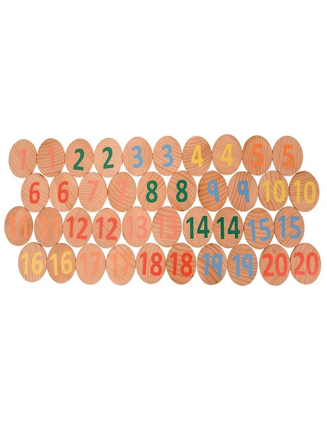 THE FRECKLED FROG Matching Pairs - Numbers - Set of 40 - Ages 2+ - Wooden Memory Game for Preschoolers and Elementary Aged Kids - Match Numbers 1-20 - Teach Numbers and Counting -FF3005 - Image 4